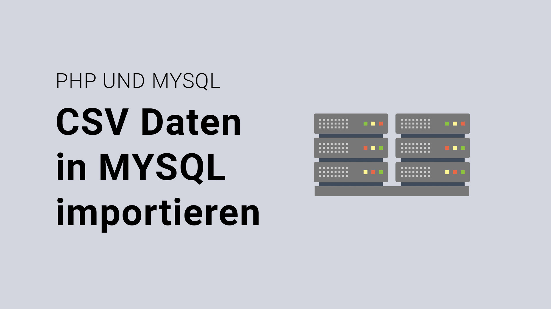 Importieren einer CSV-Datei mit PHP PDO in eine MySQL-Datenbank