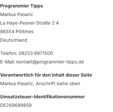 Impressum